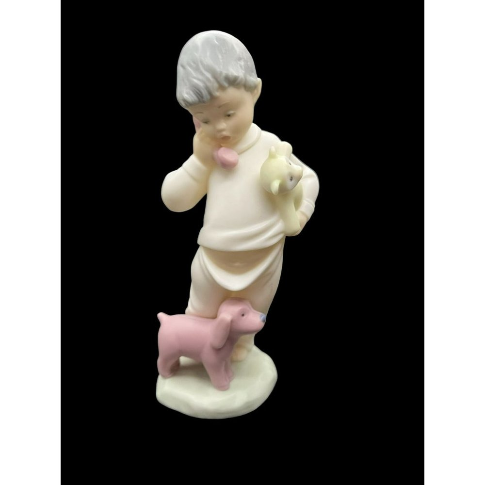 LLADRO "Come Home Soon" Boy On Phone Teddy Bear - No Box Style: 33012